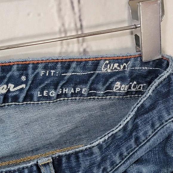 EDDIE Bauer Curvy Bootcut Jeans Short Boot Cut Classic Style Neutral Denim 6S - Picture 4 of 6